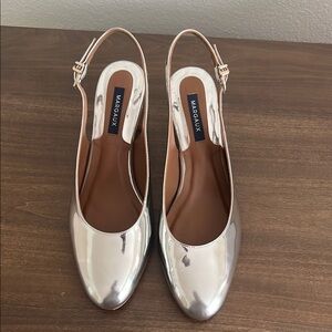 Margaux Silver Women's Slingback Shoes